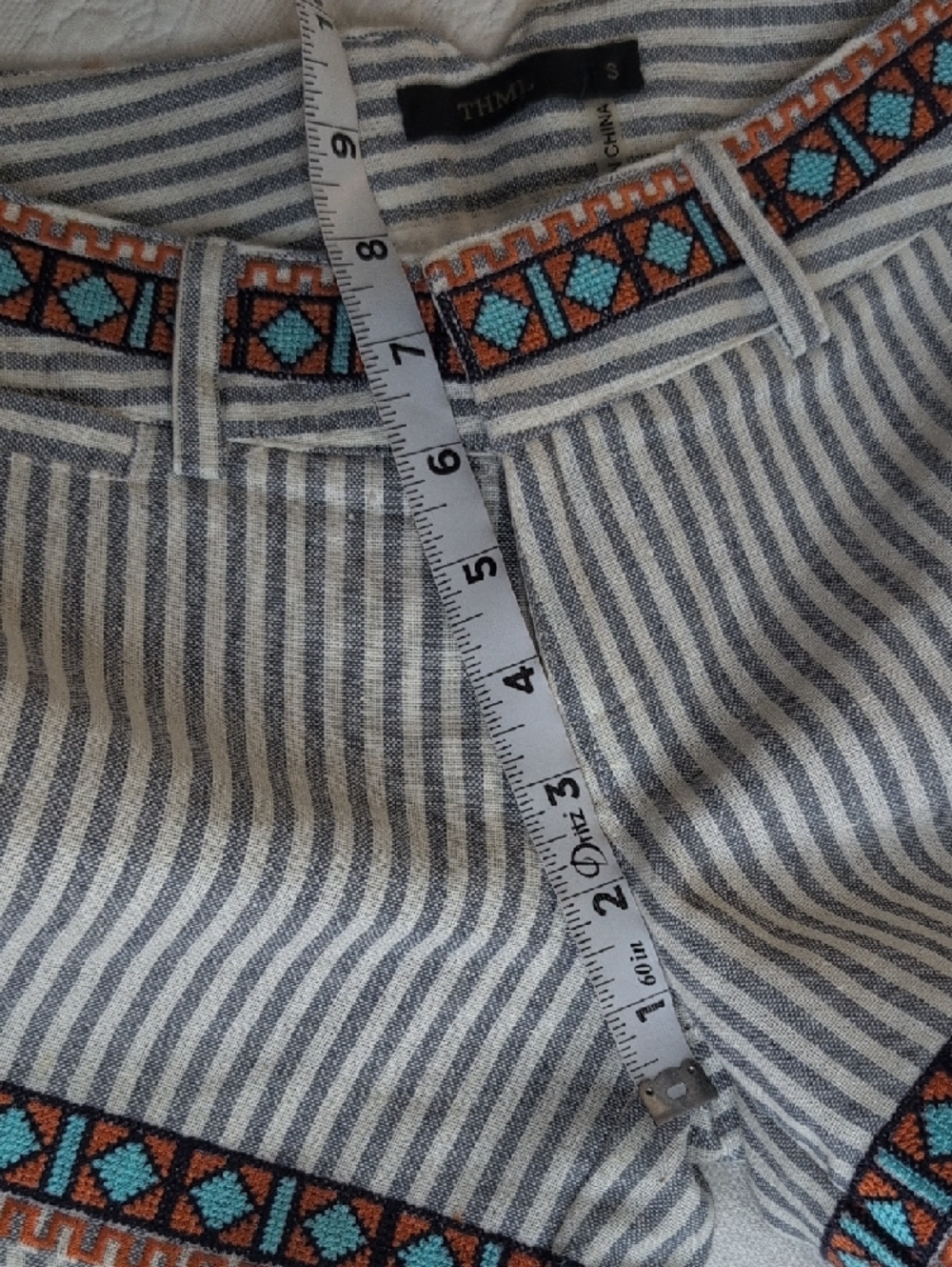 THML Striped Embroidered Women’s Shorts - Picture 10 of 12